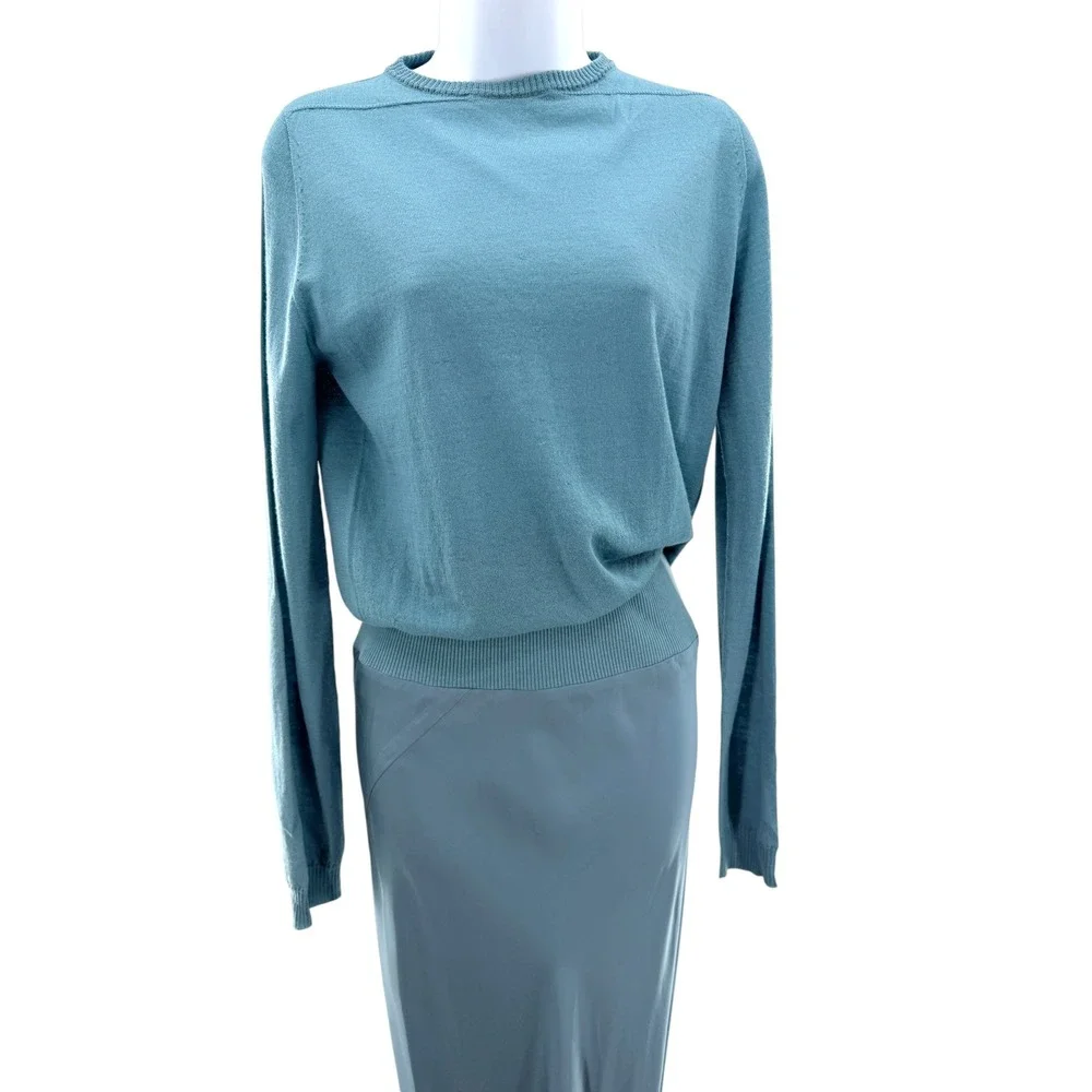 Rick Owens Hollywood SS25 Biker Level Wool Sweater Maxi Skirt Set Mouthwash S